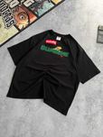 Чорна Футболка Supreme з бірками (Супрім)