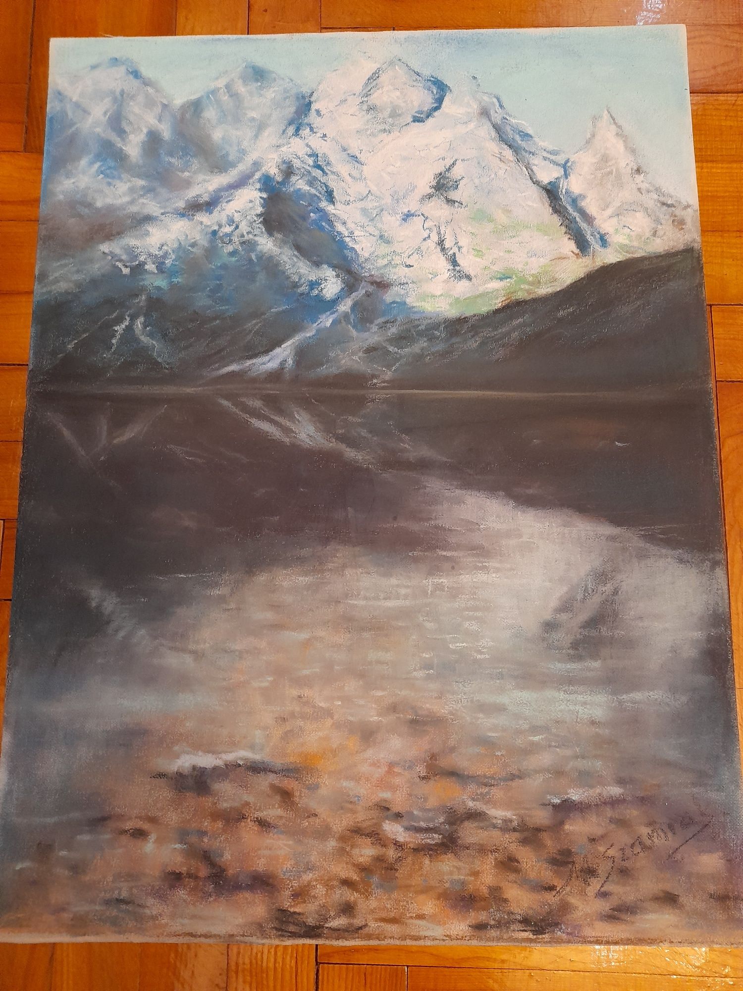 Morskie Oko obraz pastela 45x60