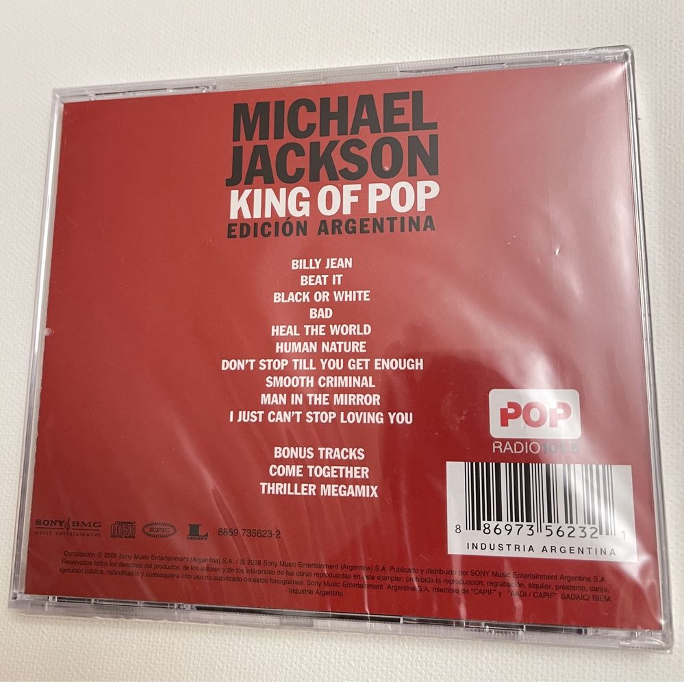 Michael Jackson King of pop cd wyd. Argentyna 2008 nowa folia