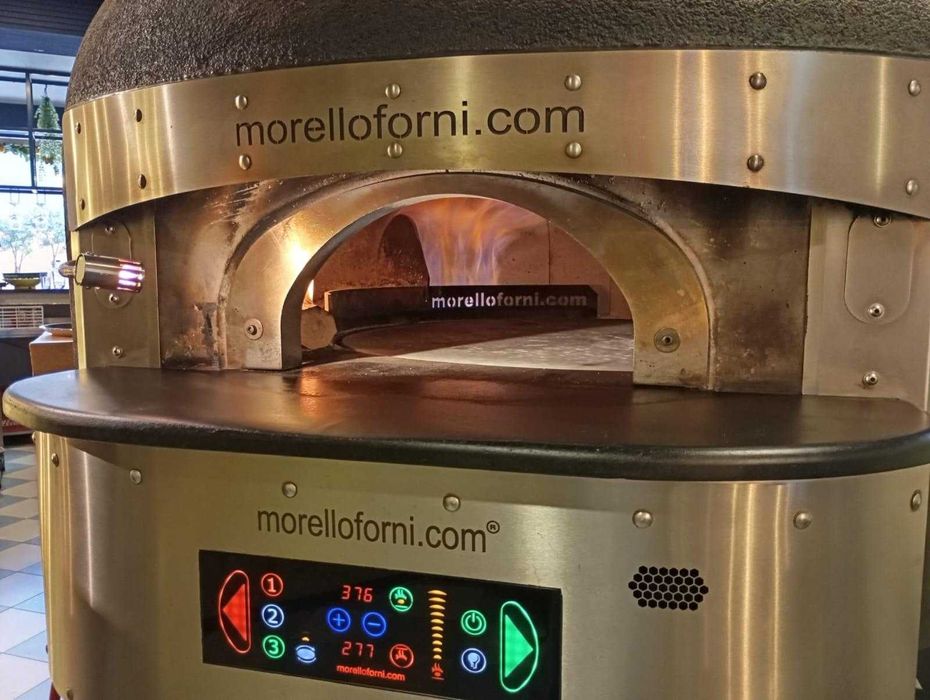 Forno Rotativo para 9 pizzas lenha e gas