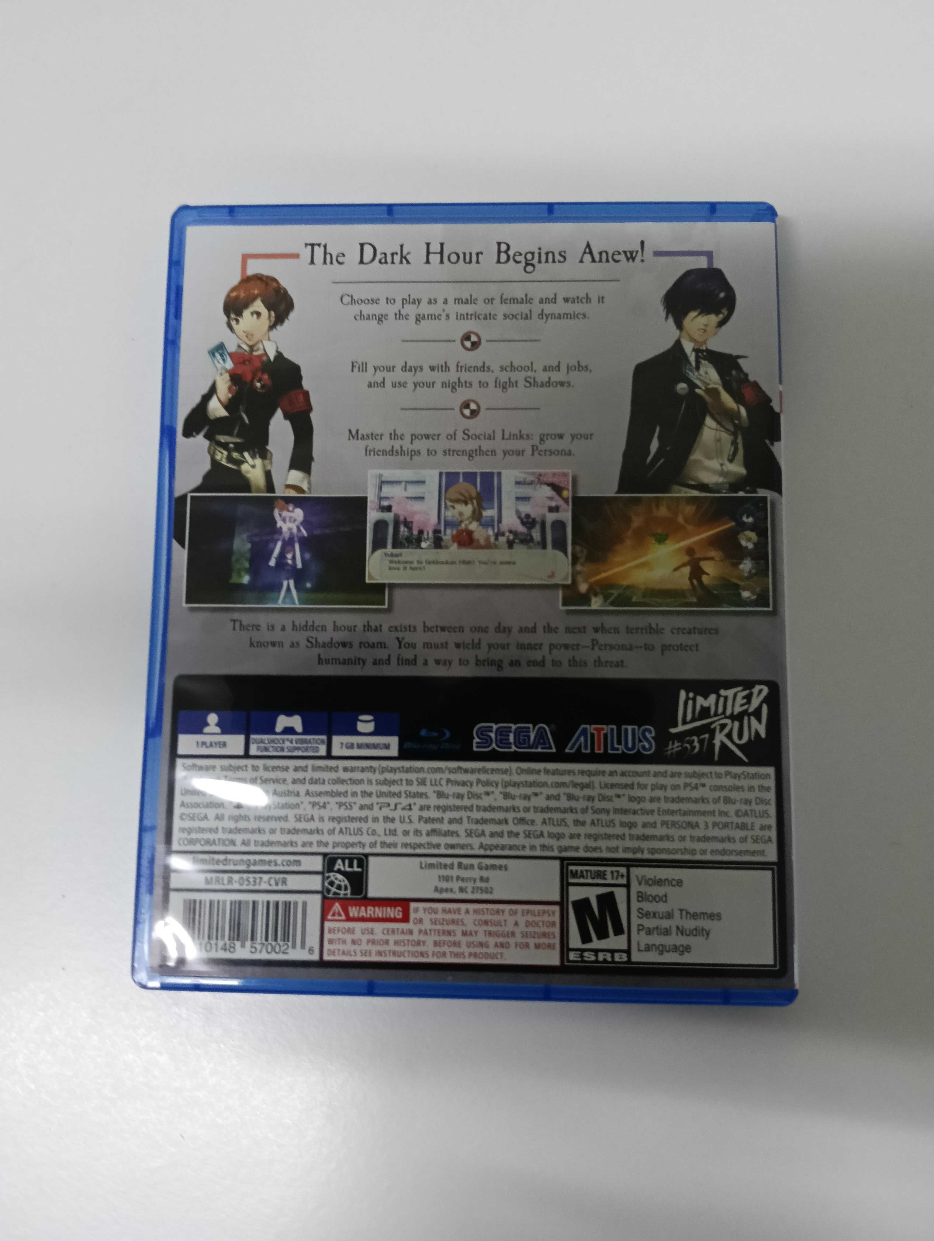 Persona 3 PS4 Limited Run