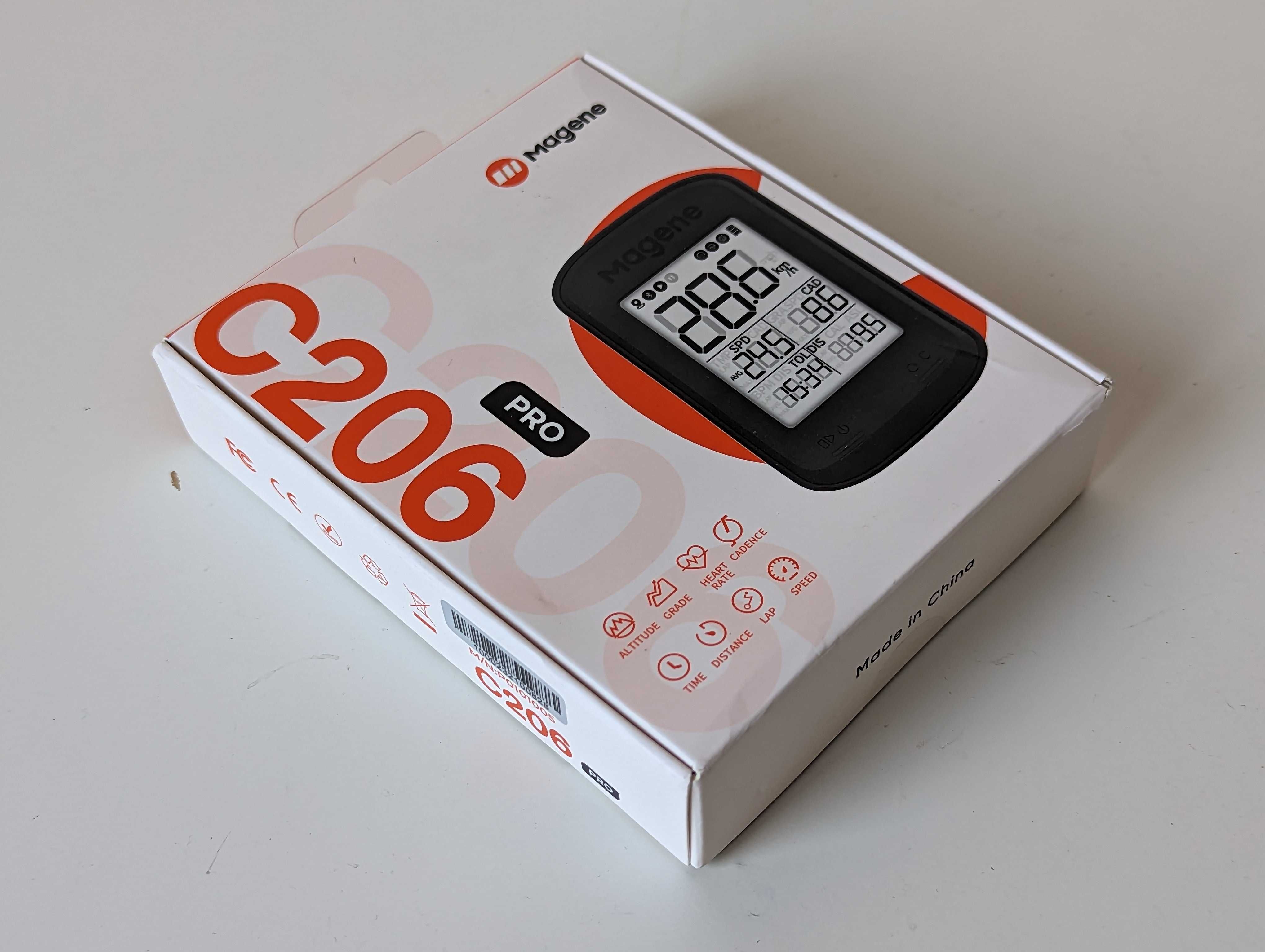 GPS Magene C206 (Pro) | (Conecta com Sensores) | Encaixe Garmin Edge