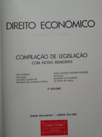 Direito Económico de Rui Afonso - 2 Volumes