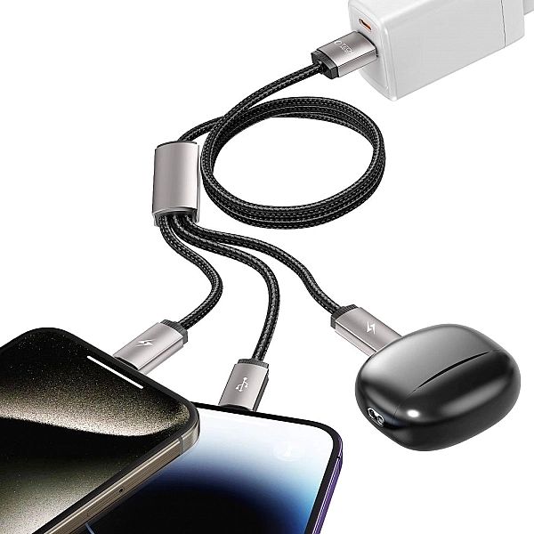 Kabel Tech-Protect UltraBoost 3w1 USB-A - Lightning / USB-C / micro US