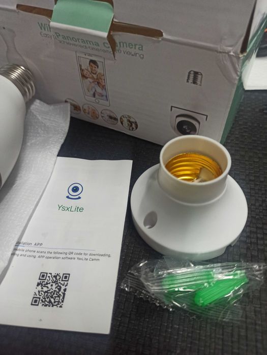 Уличная Wi-Fi IP-камера 2,4G E27 поворотная датчик движения