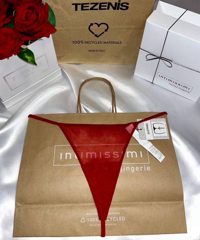 Nowe (z metką) Tezenis L/40 majtki stringi, bardzo intrygujące