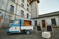 Prosecco Van mobilny bar na wesele, event Piaggio Ape
