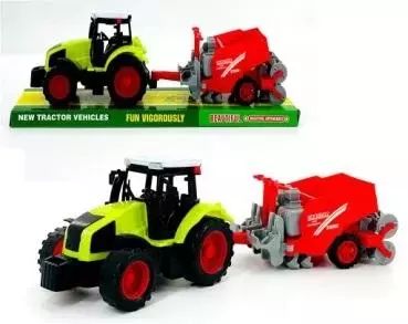 Traktor z maszyną rolniczą. TOYS Paweł Wojda. Nowy Produkt