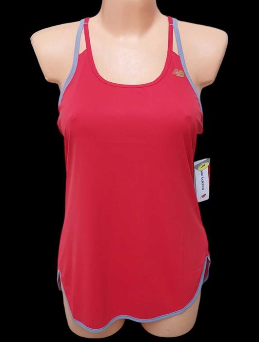 Czerwona koszulka sportowa NEW BALANCE UPF, R. M