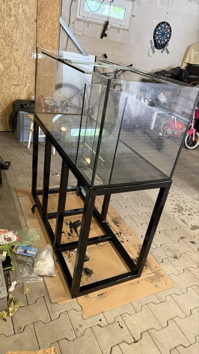 Akwarium 300l  z kominem + stelaż. Akwarium morskie