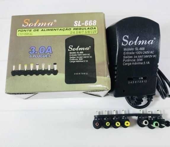 Універсальний блок живлення Solma SL-668 12V 3A з перехідниками