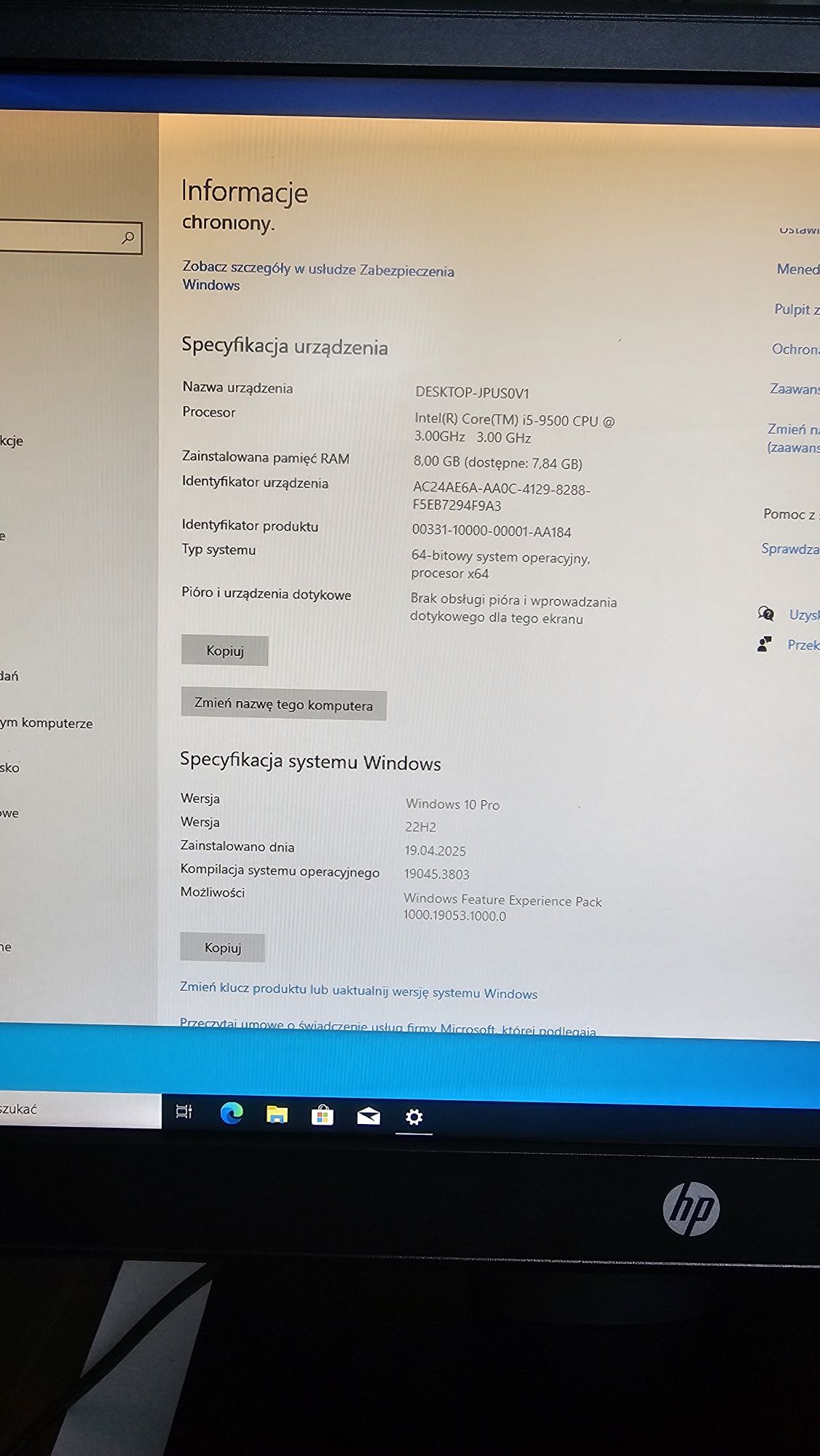 Zestaw komputer ThinkCentre + monitor HP