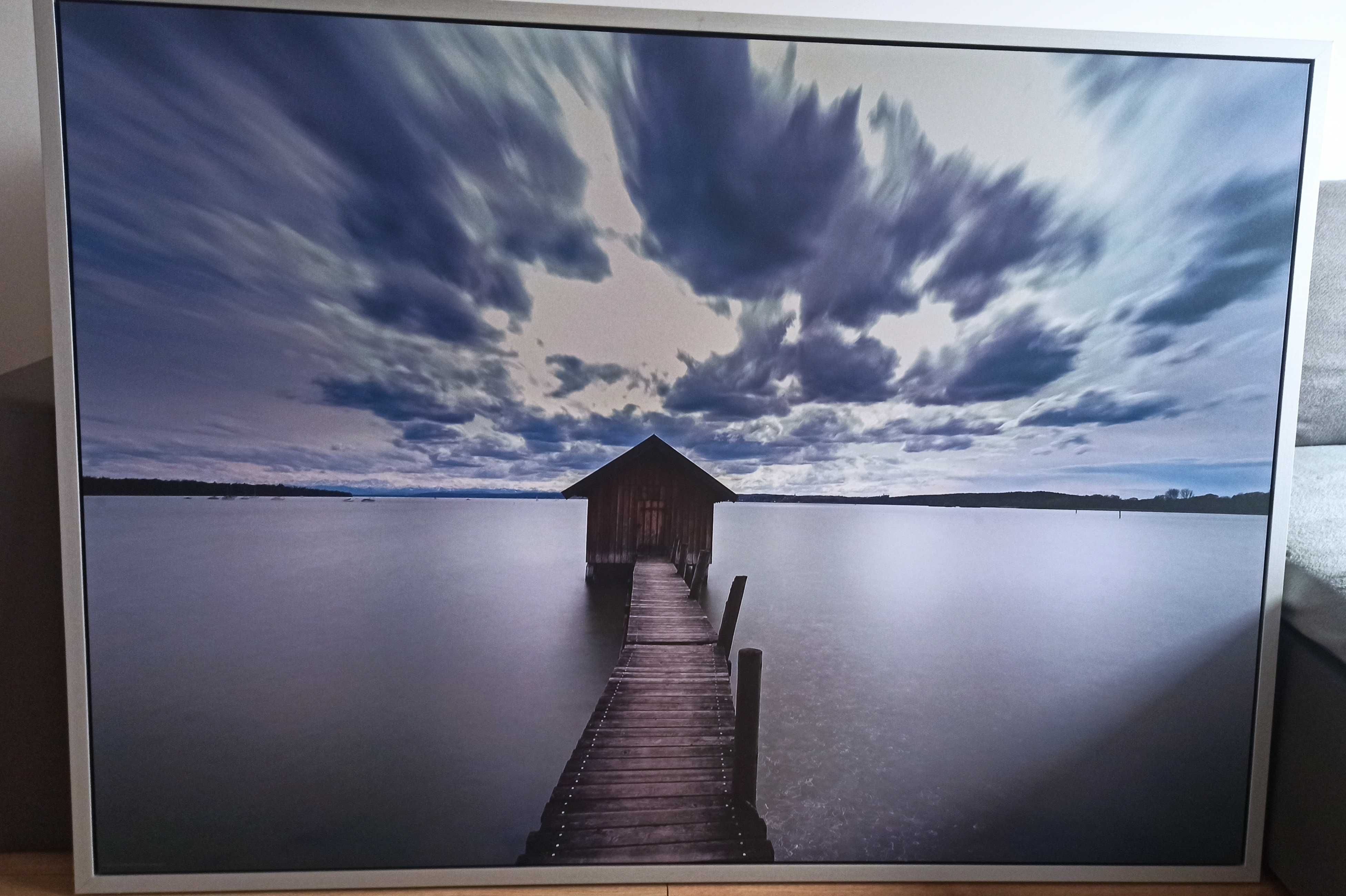 Obraz 140*100 cm w srebrnej ramie