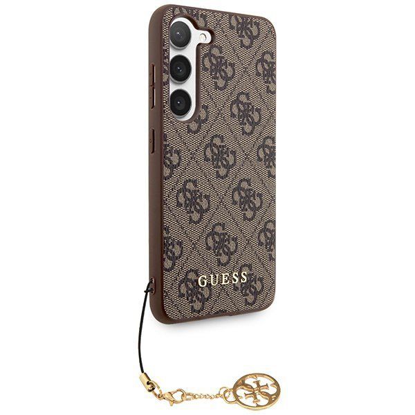 Guess Guhcs23Sgf4Gbr S23 S911 Brązowy/Brown Hardcase 4G Charms