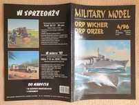 ORP WICHER ORP ORZEŁ MILITARY Model kartonowy 4/96 Haliński okręty