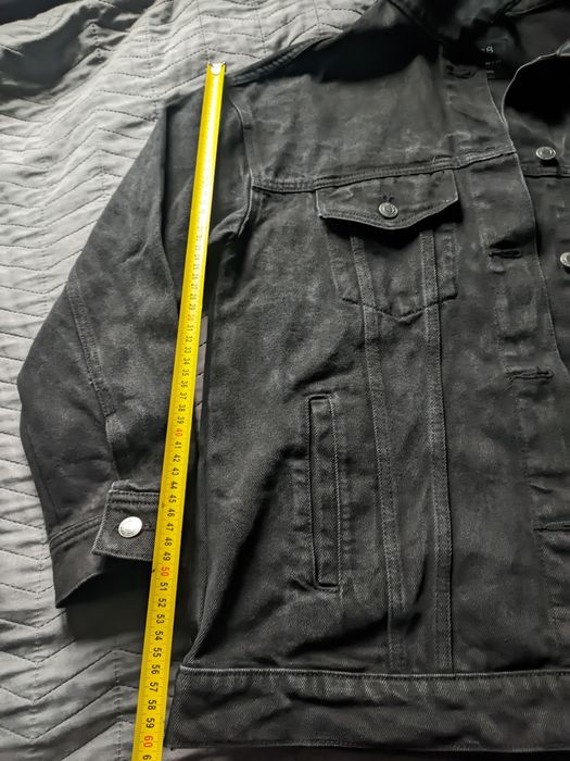 Sinsay czarna katana kurtka jeansowa 38 oversize
