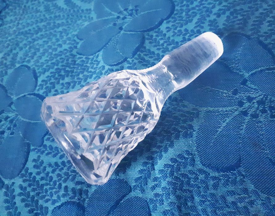 piękny duży korek kryształowy do karafki