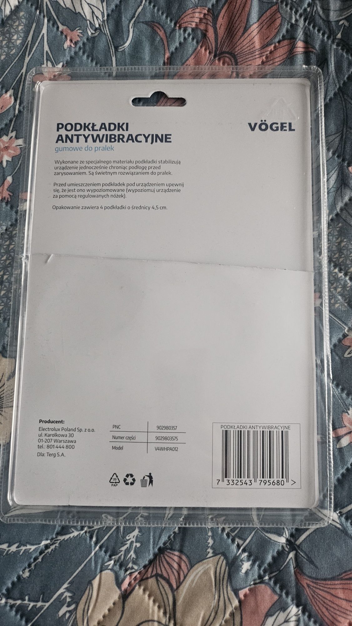 Podkładki antywibracyjne gumowe do pralek