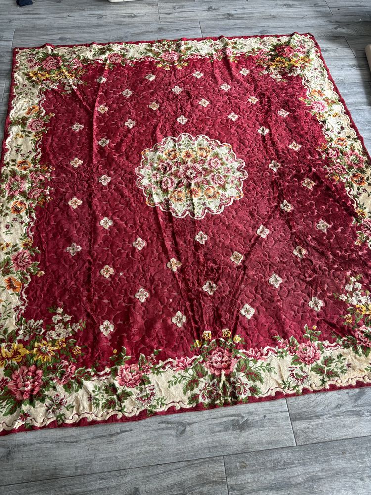 Carpete de veludo vintage italiana 195x220