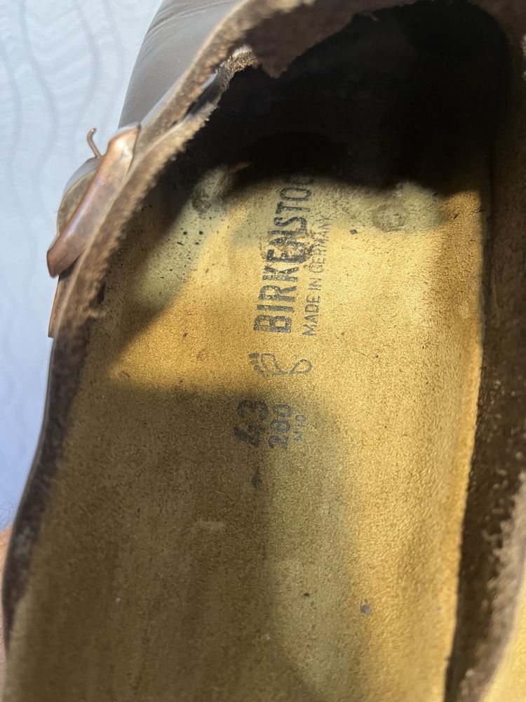 Birkenstock Boston Brown Leather оригінальні чоловічі сабо босоніжки