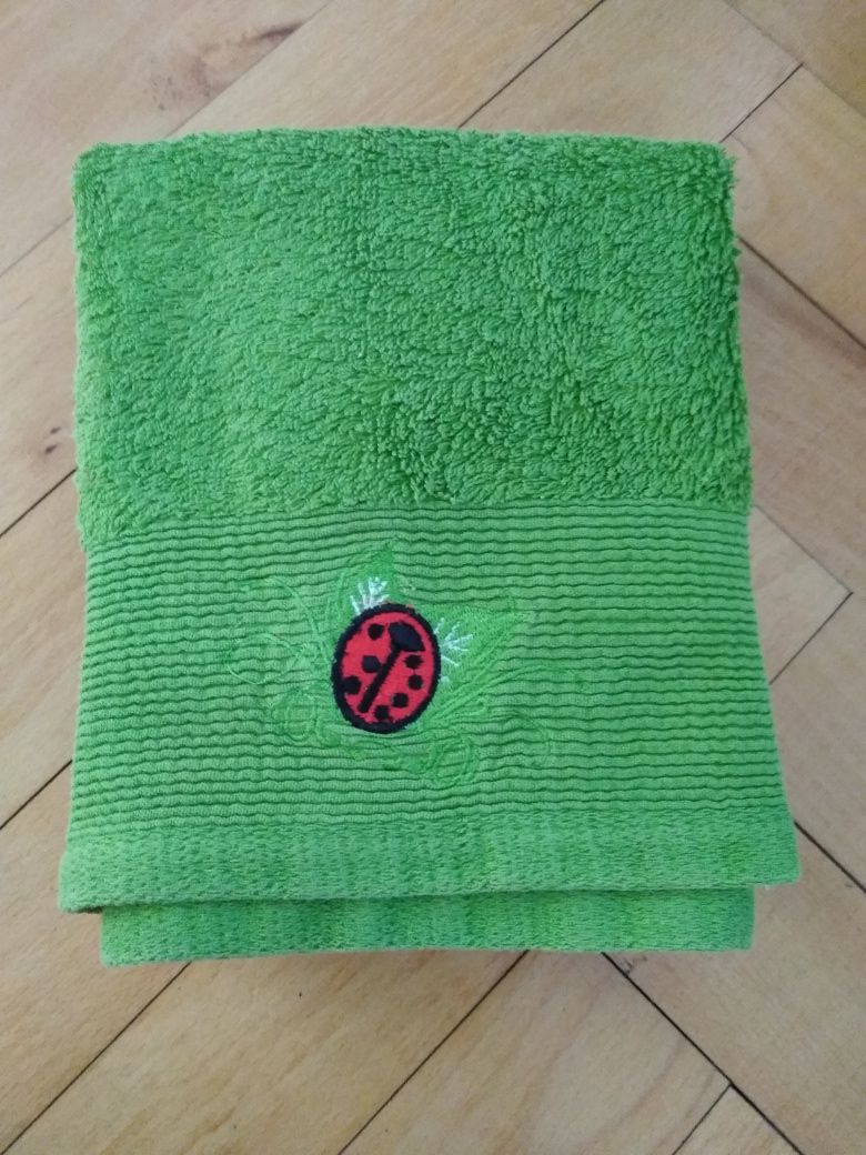 Ręcznik 48 x 88cm dla psa kota frota zielony frotte mięsisty bawełna