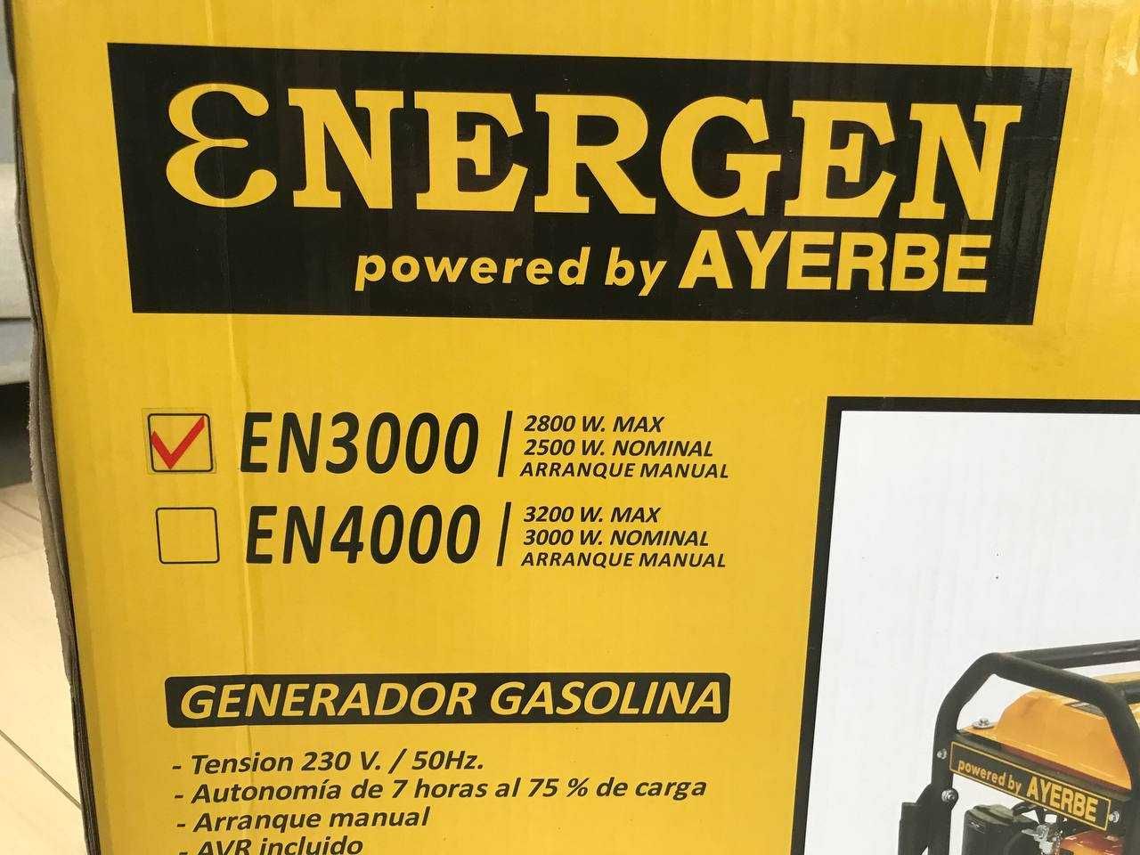 Бензиновий генератор Energen by AYERBE EN 3000 2,5 КВт. Новий.