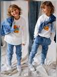Nunu spodnie jeans slim cargo dekatyzowane