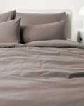 Poszwa na kołdrę z flaneli Taupe Westwing Collection S 155 x D 220 cm