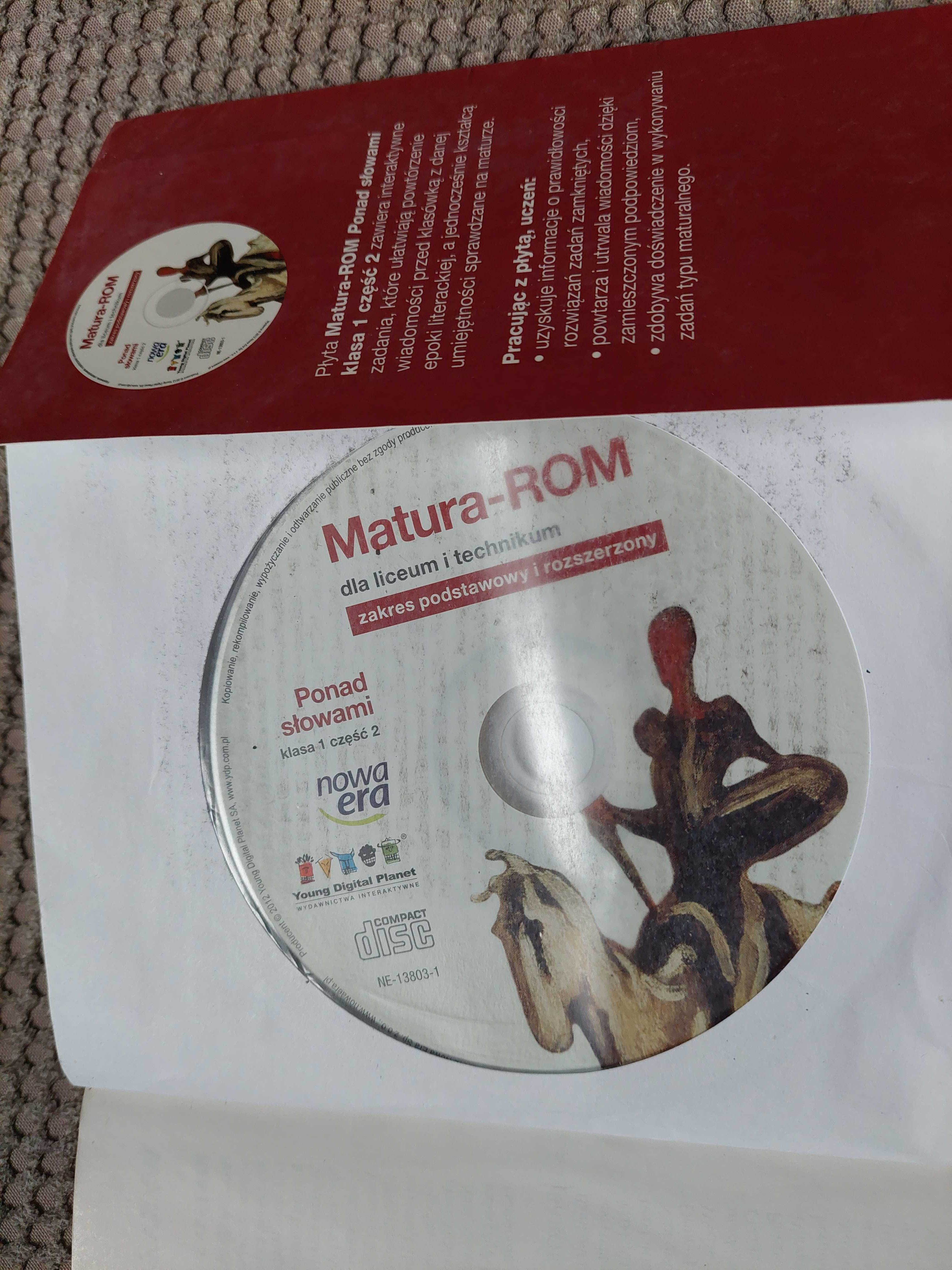 CD-matura i książki "Ponad słowami" część 1 i 2