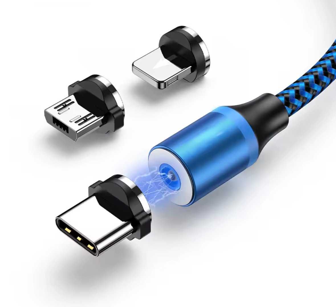Kabel magnetyczny USB-C/ Lightning iPhone / Micro USB – 3w1, ładowarka