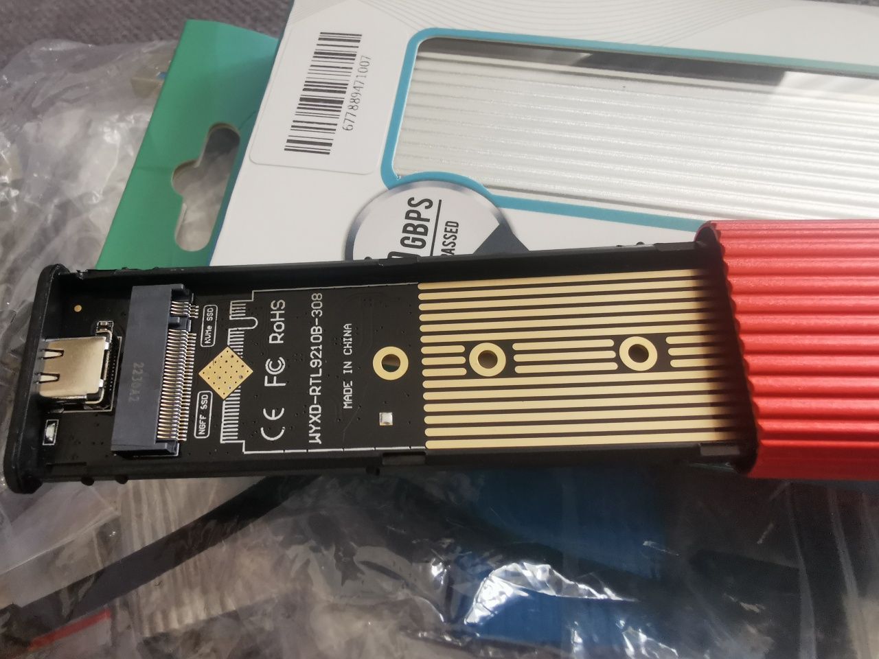 Nowa obudowa dysku NVMe, SSD NVME SATA M2 USB-C