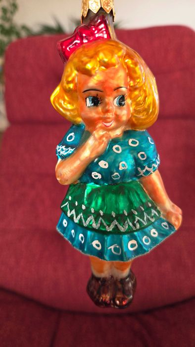 Bombka szklana ręcznie malowana