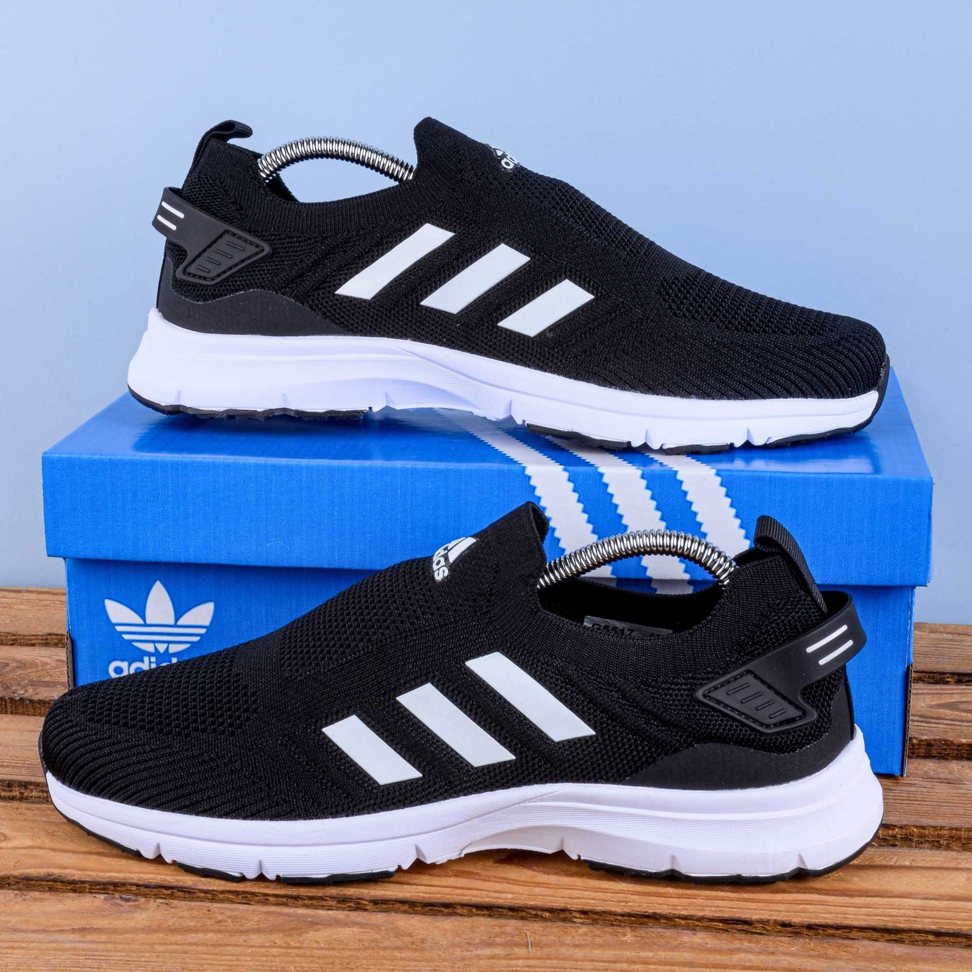 (1792) Легкі чоловічі кросівки тапочки Adidas повномір (41-45) адідас