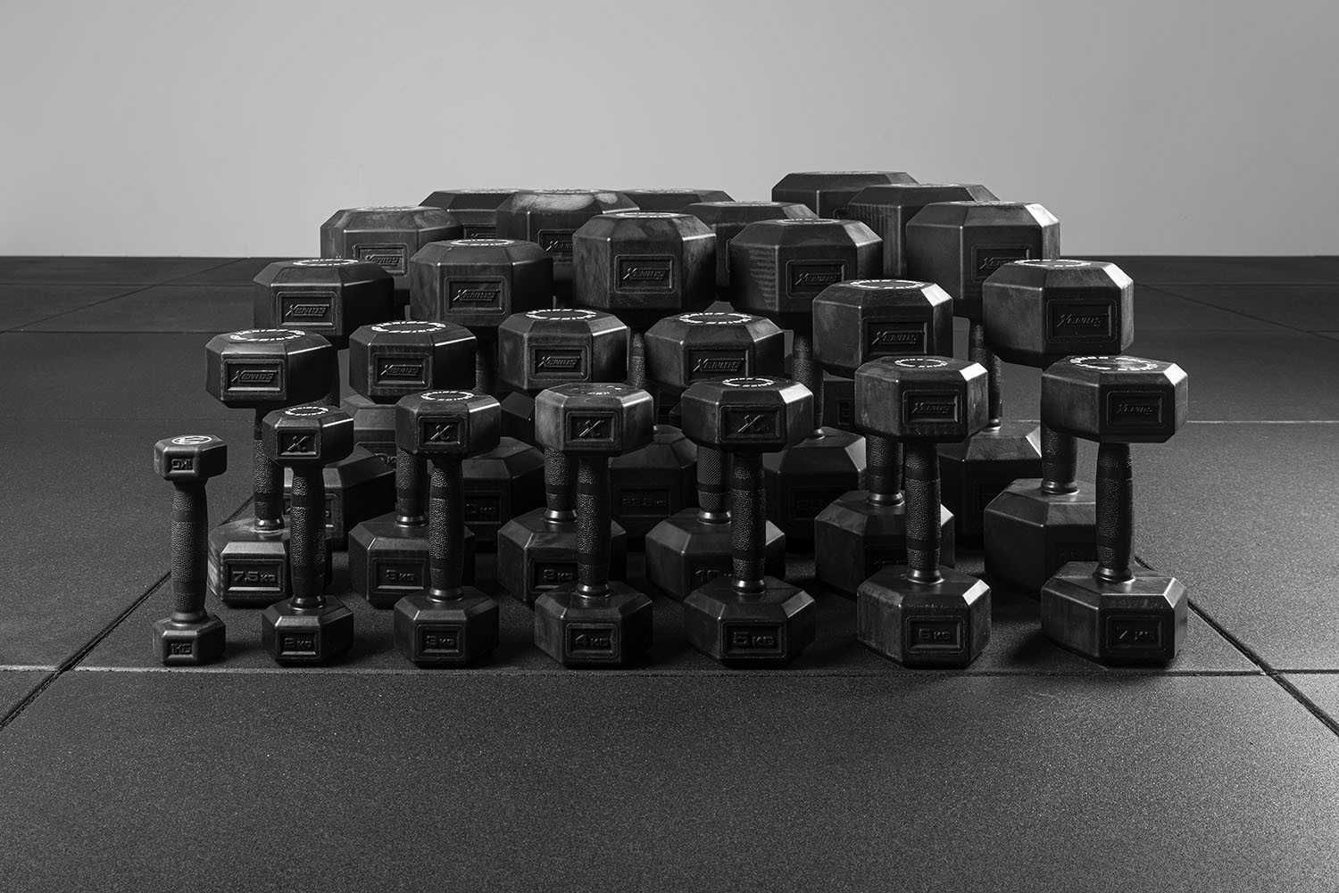 Hantle w pełni ogumowane Hex Xenios USA 2x8kg