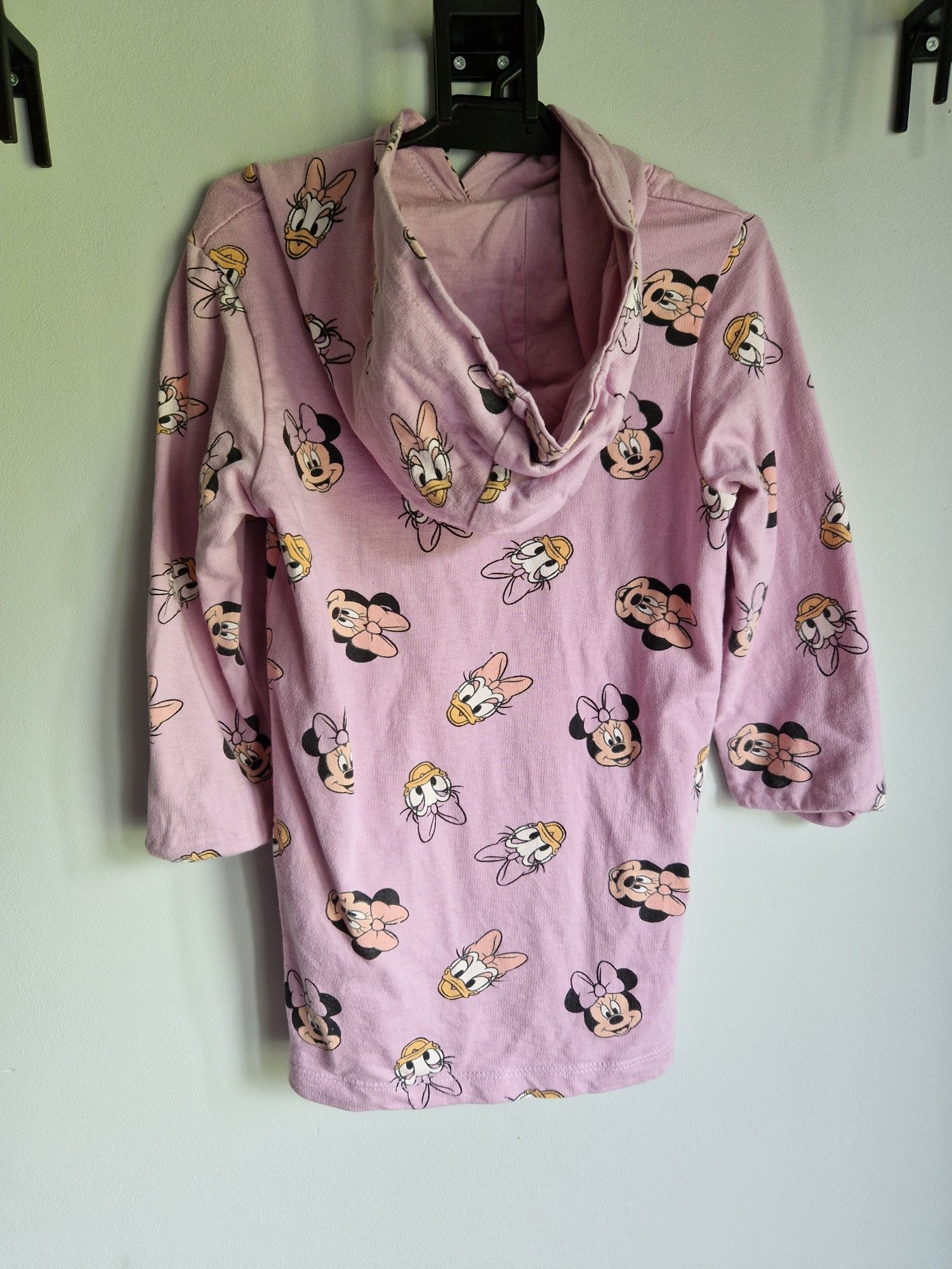 Bluzo sukienka fioletowa myszka minnie z kapturem
