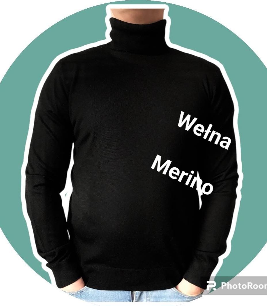 H&M golf sweter męski M wełwełna merino
Rozmiar:M
kolor:czarny 
Stan:i