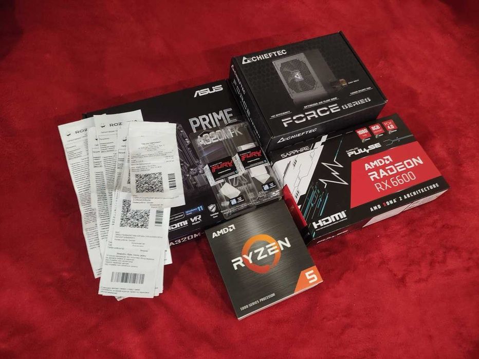 Потужний ігровий ПК на ГАРАНТІЇ RYZEN 5500 RX 6600 16ГБ NVME 512