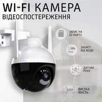 Камера видеонаблюдения купольная V380 6МП с WiFi уличная IP 360