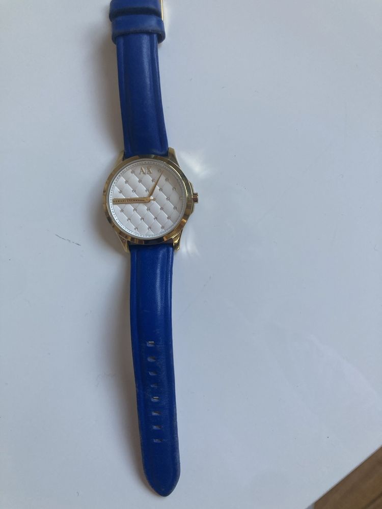 Zegarek armani exchange niebieski guess