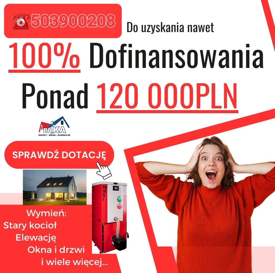 Czyste powietrze pomagamy w uzyskaniu dotacji Elewacja okna Piec reali