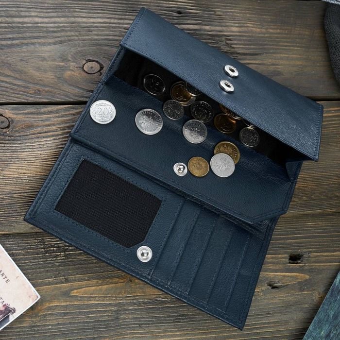 portfel damski granatowy skórzany paolo peruzzi t-45-db