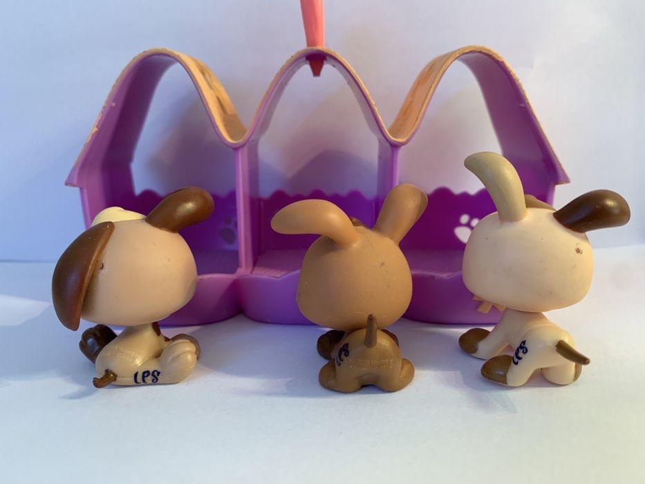 LPS Littlest Pet Shop - figurki pieski z budą