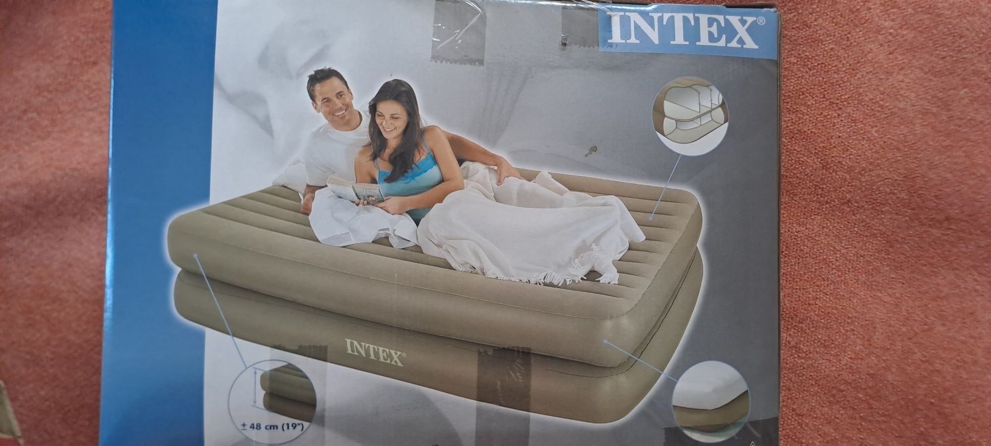 INTEX materac  automatycznie dmuchany