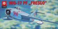 Samolot model do sklejania Mig-17 PF Fresco 1:72 ZTS Plastyk S011 24H