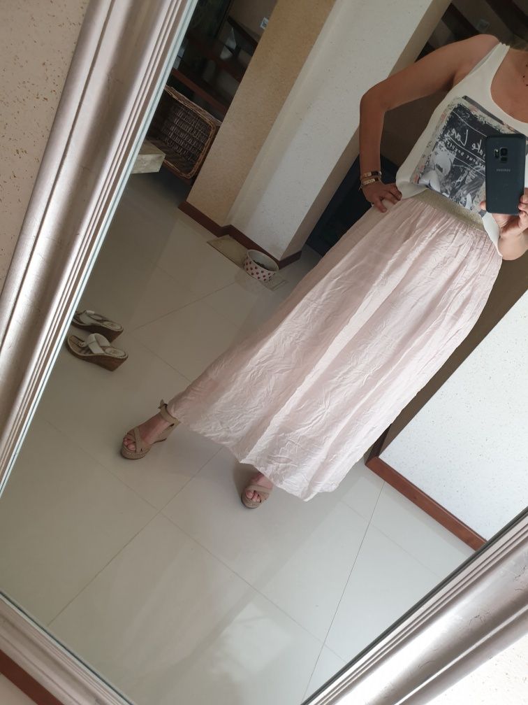 Tendenze _ spodnica maxi  30  % jedwab 70 % viskoza L  nowa