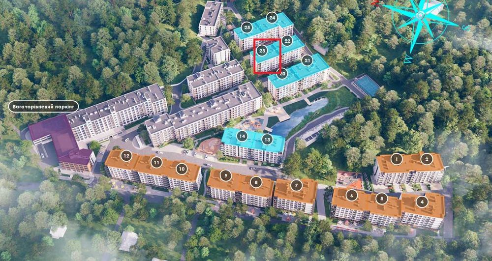 Однокімнатна квартира в ЖК Грінвуд 2, Брюховичі, БЕЗ КОМІСІЇ