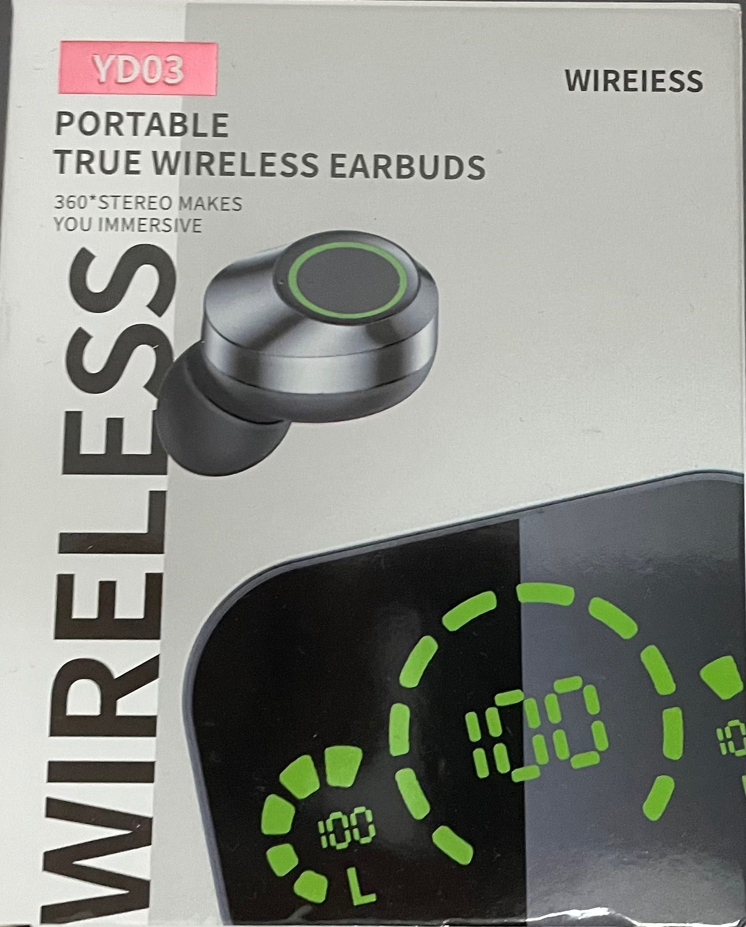 Phones wireless preto som excelente sem uso