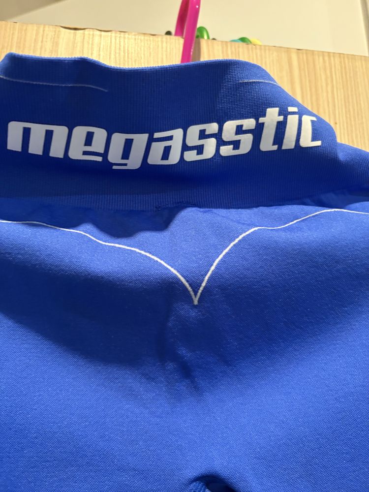 Niebieski szafirowy nowy kpl fit aport 38/42 bluzka leginsy megasstic