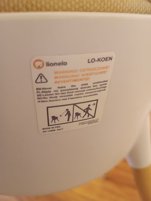 Krzesełko do karmienia drewniane Lionelo