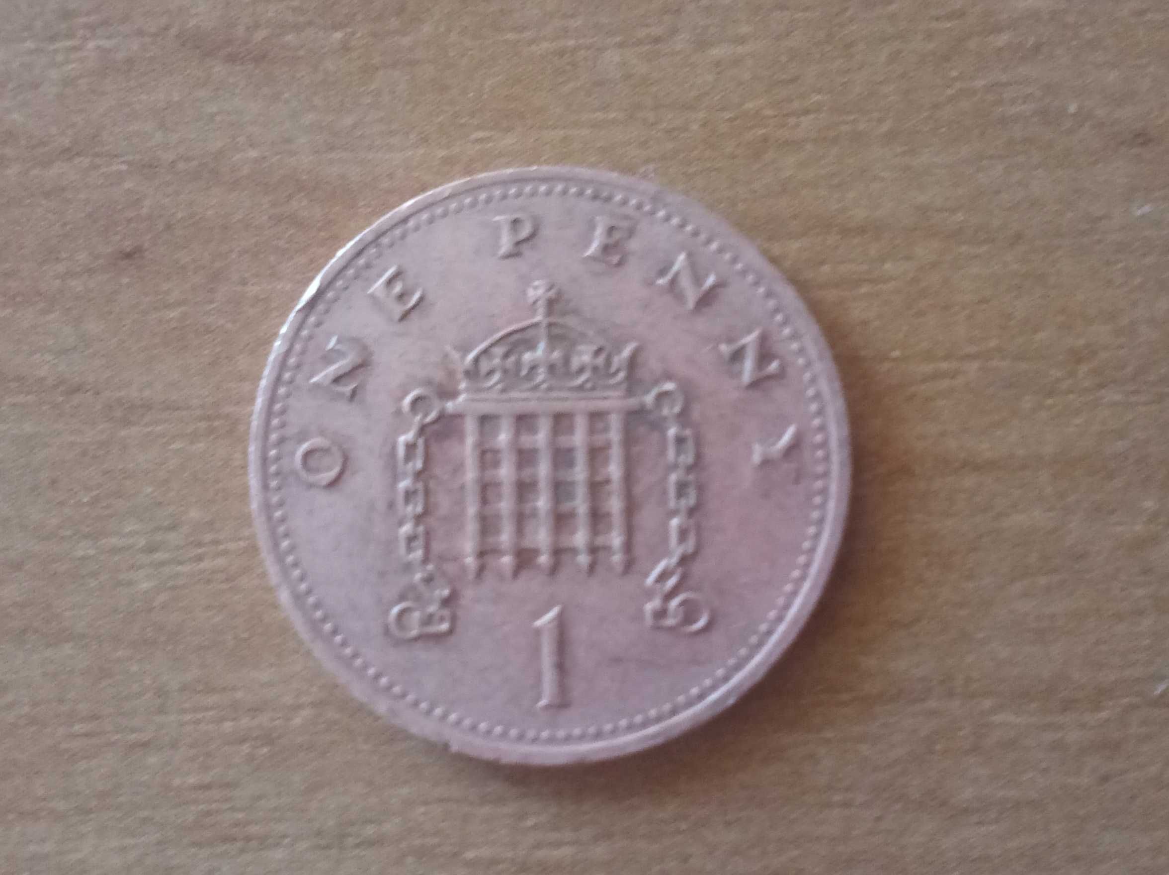 Монета 1 пенни 1989 г